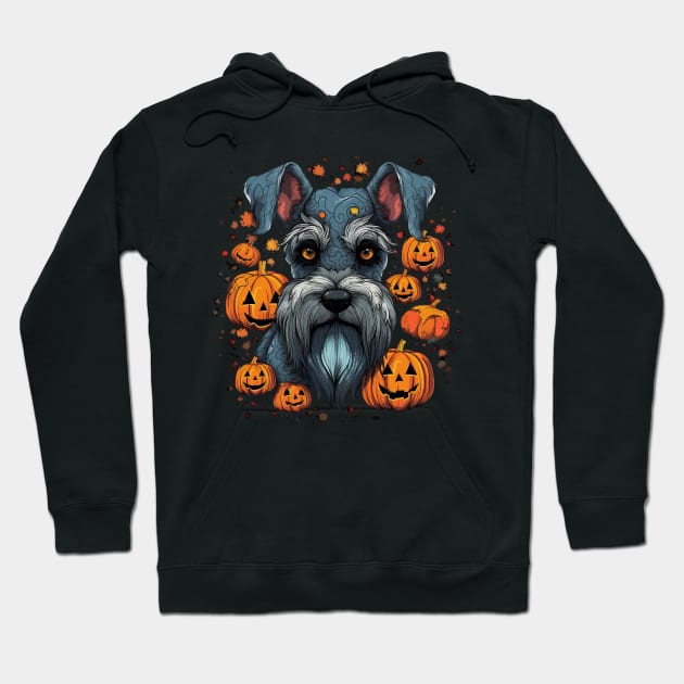 Miniature Schnauzer Halloween Hoodie by JH Mart